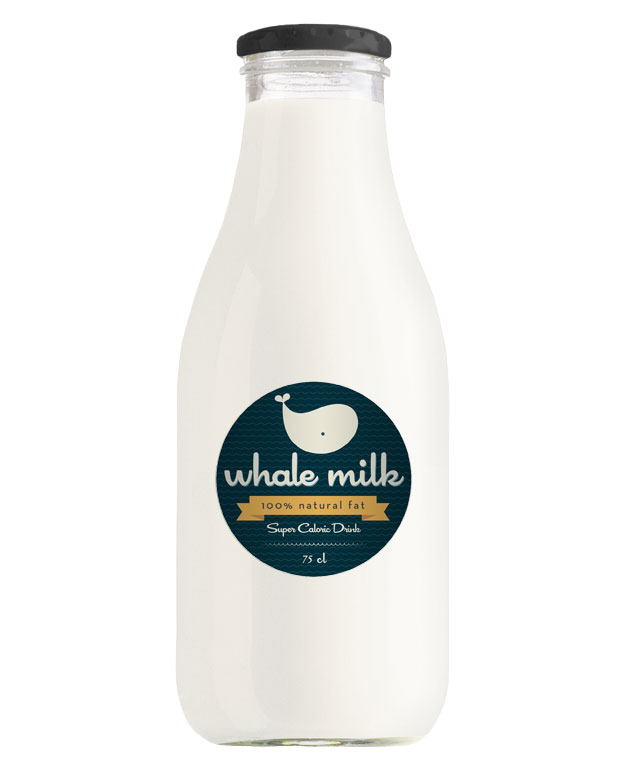 Packaging Leche, Whale Milk by Alessio Sabbadini