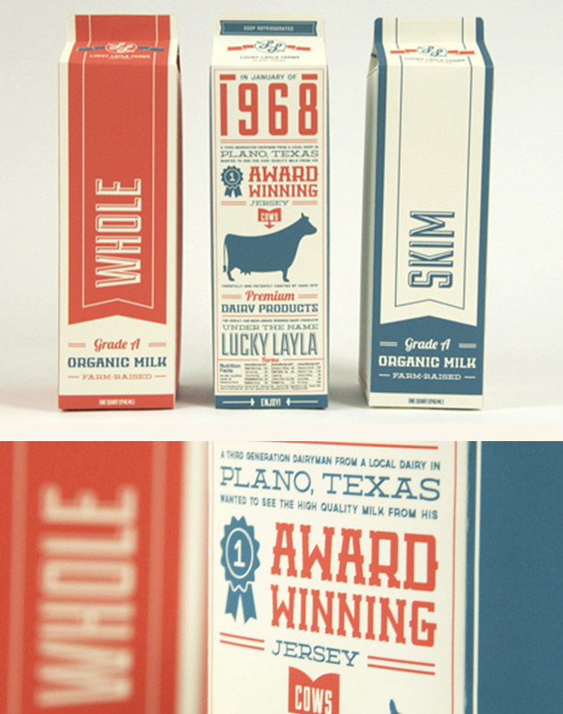 Packaging Leche, Lucky Layla Farms by Jay Ressler