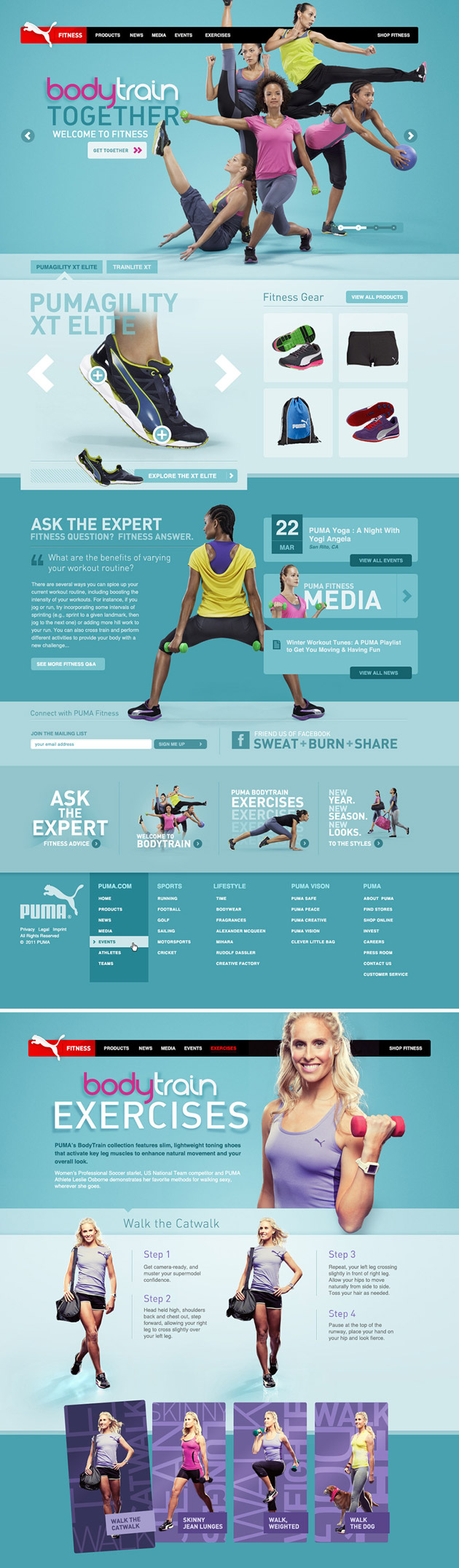 PUMA Fitness- Inspiración web design