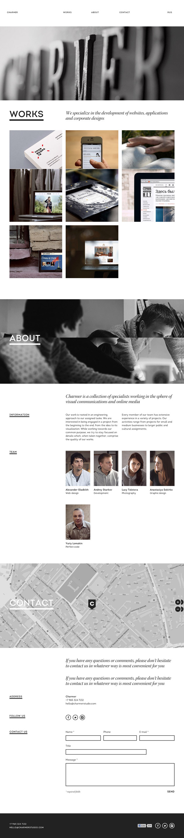 Charmer- Inspiración web design