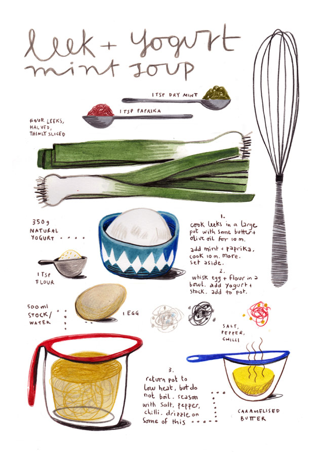 Leek and Yogurt Soup by Felicita Sala