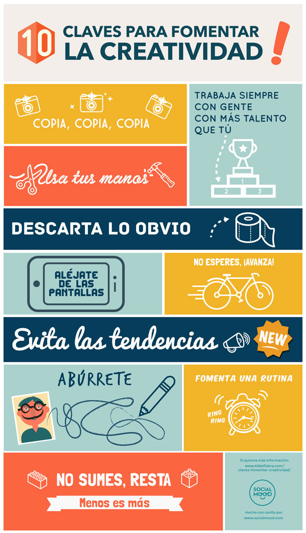 Infografia Social MOOD - 10 claves para fomentar la creatividad