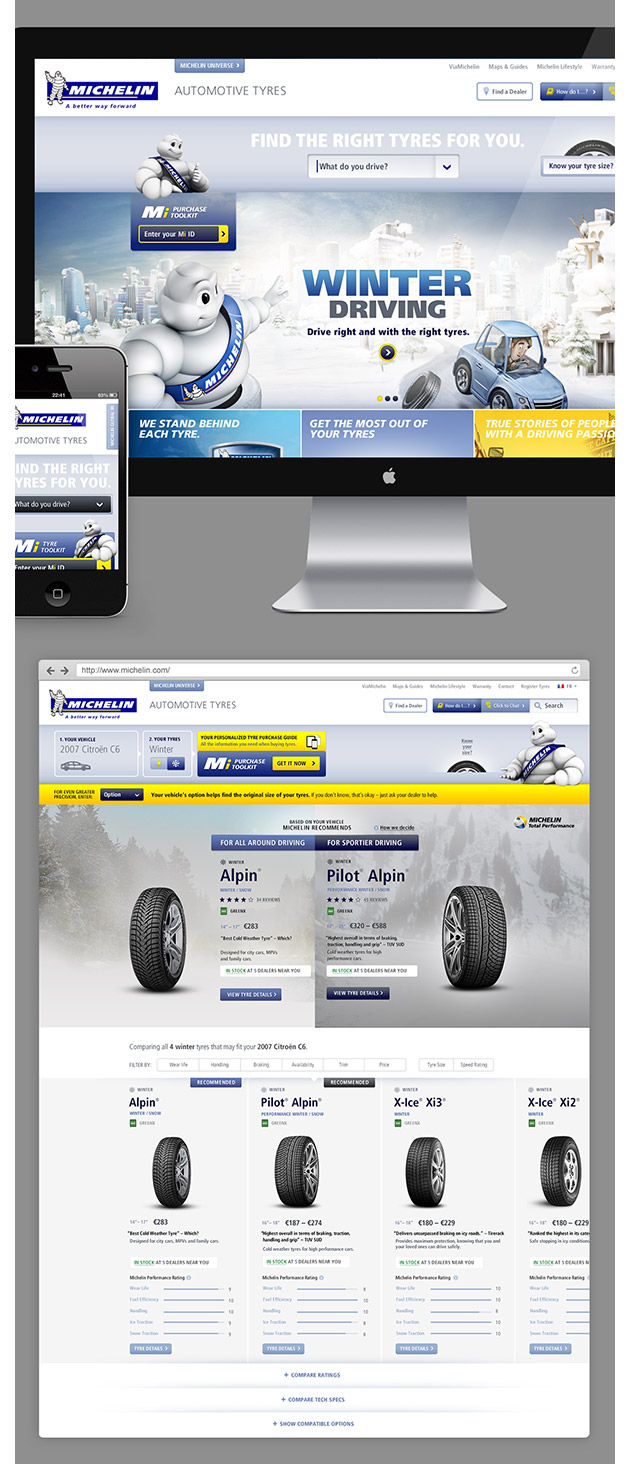 Michelin pitch - Inspiración web design