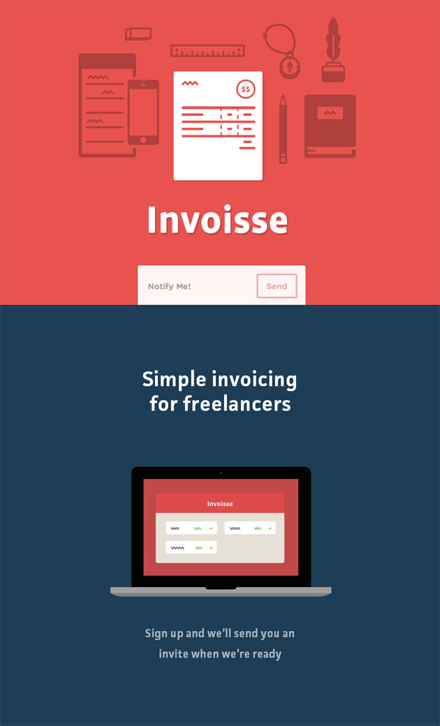 Invoisse - Inspiración web design