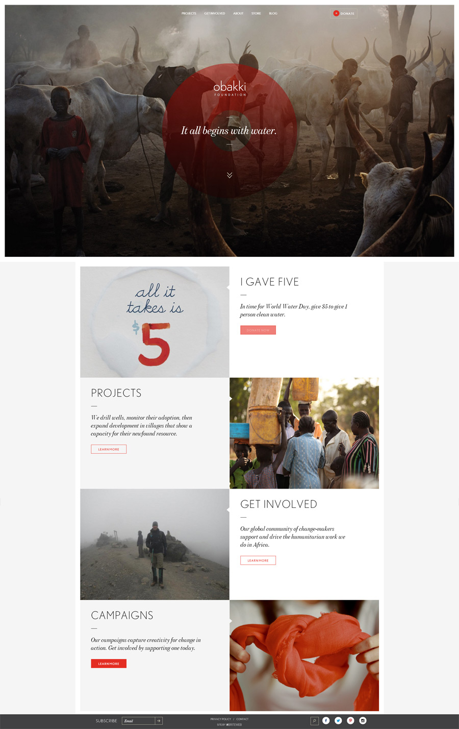 Obakki Foundation - Inspiración web design