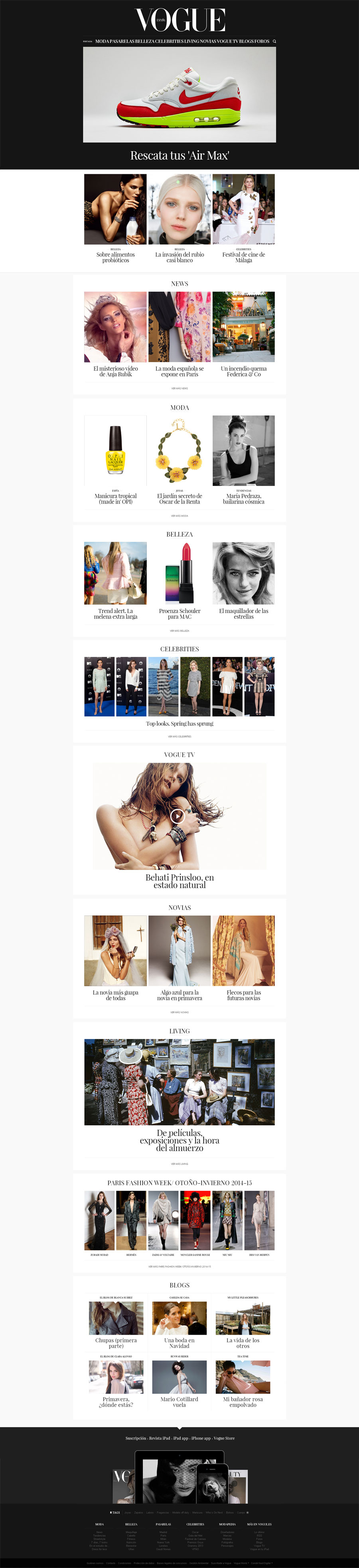 Vogue España - Inspiración web design