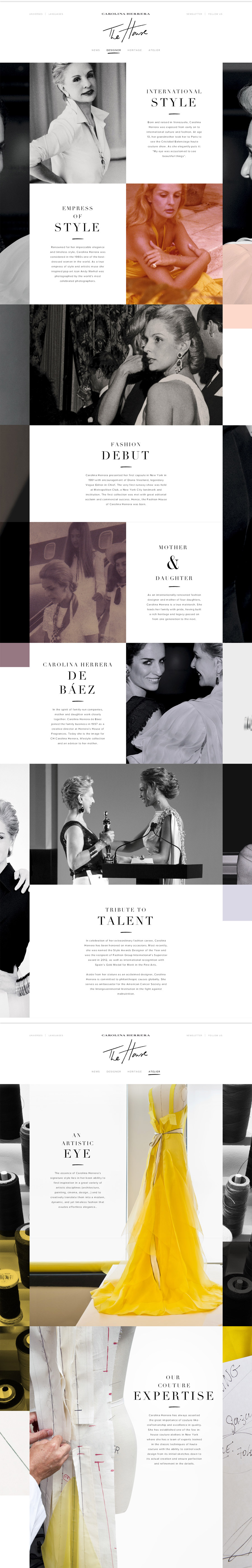 Carolina Herrera - The House - Inspiración web design