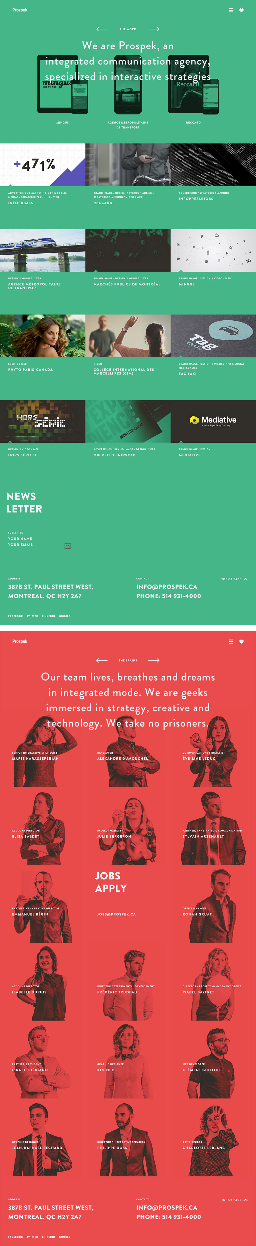 Prospek - Inspiración web design