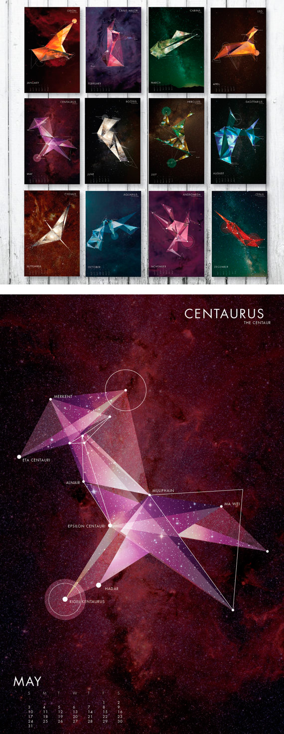 Constellation Mini Calendar - Calendarios Creativos 2016
