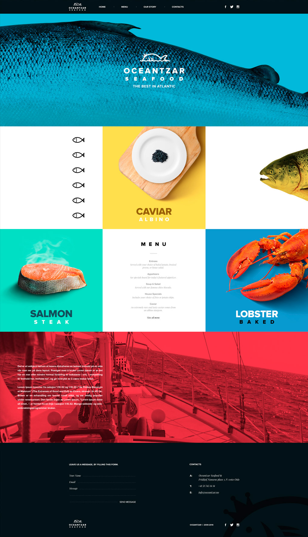 Oceantzar Seafood - Los websites de la semana 1# 01/2016