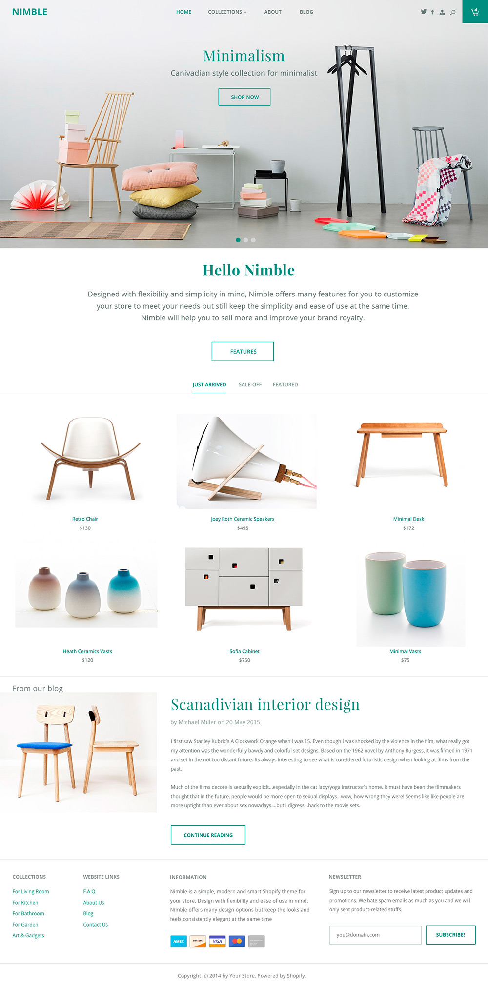 Nimble e-commerce theme - Los websites de la semana 2# 02/2016