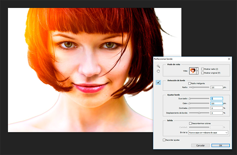 Opciones de desvanecer bordes