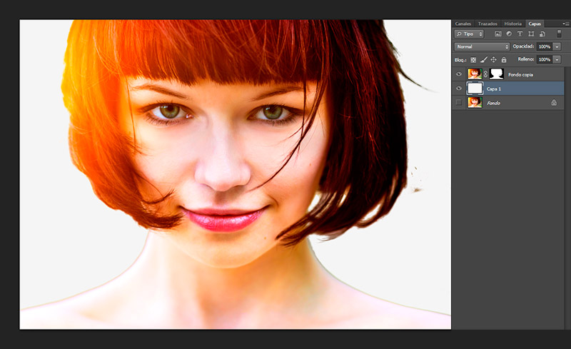 Colorear la capa del fondo