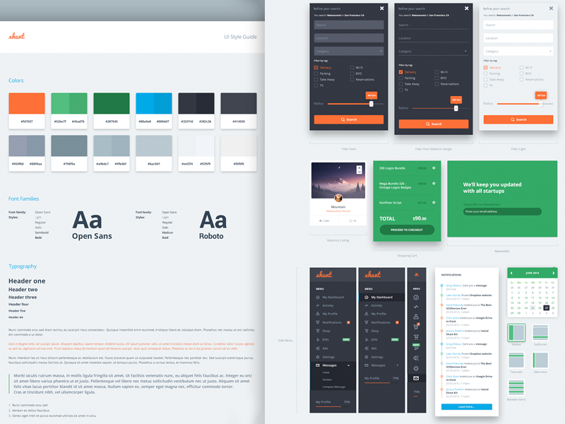 UI Style Guide by Greg Dlubacz