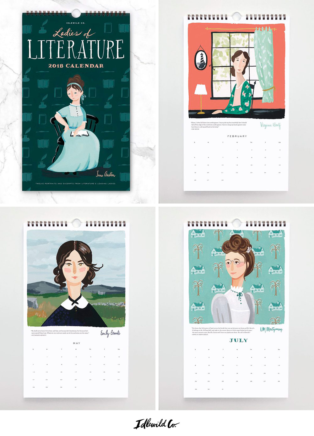 LADIES OF LITERATURE 2018 CALENDAR (Idlewild Co.)