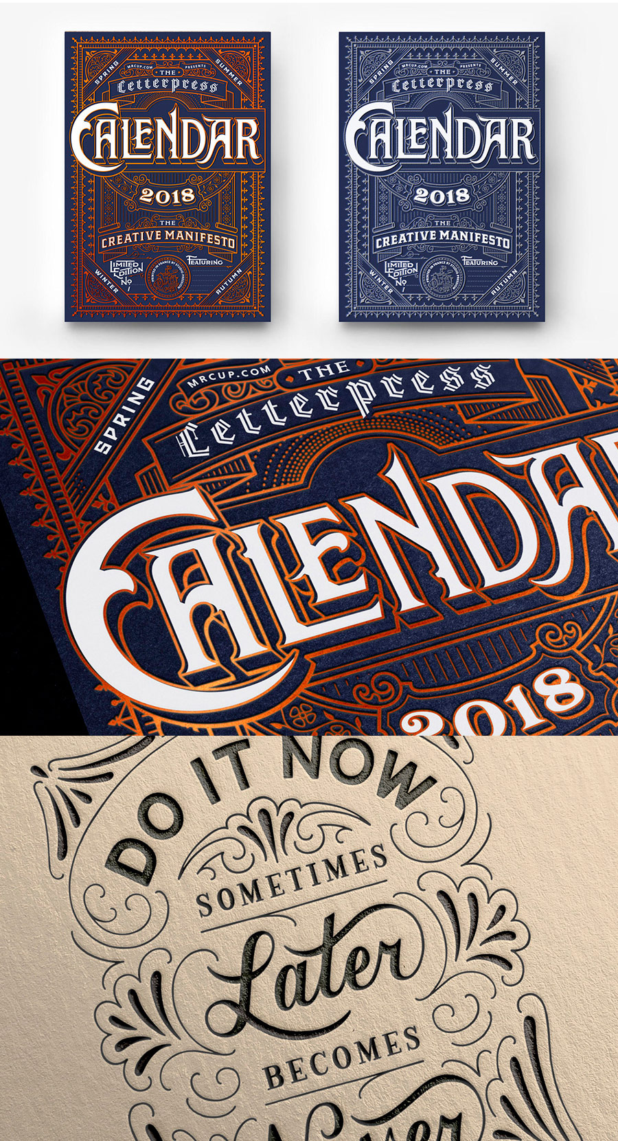 2018 Mr Cup Letterpress Calendar