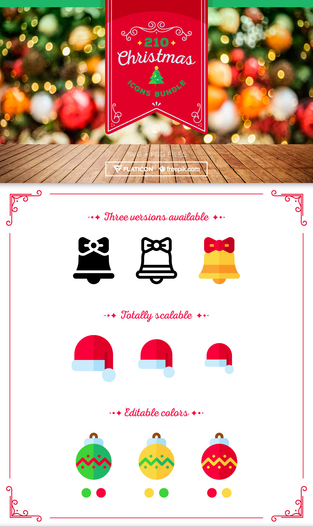 Free Christmas Icon Bundle in SVG & PNG Formats