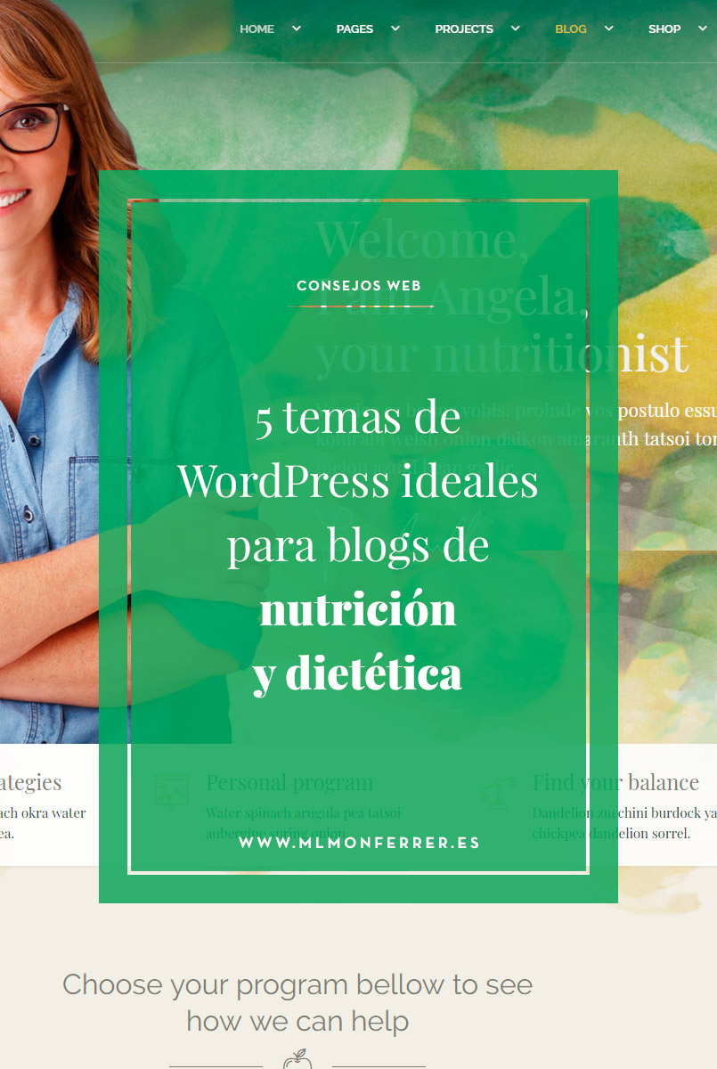 Los temas de WordPress más idóneos para blogs de nutricionistas en 2018