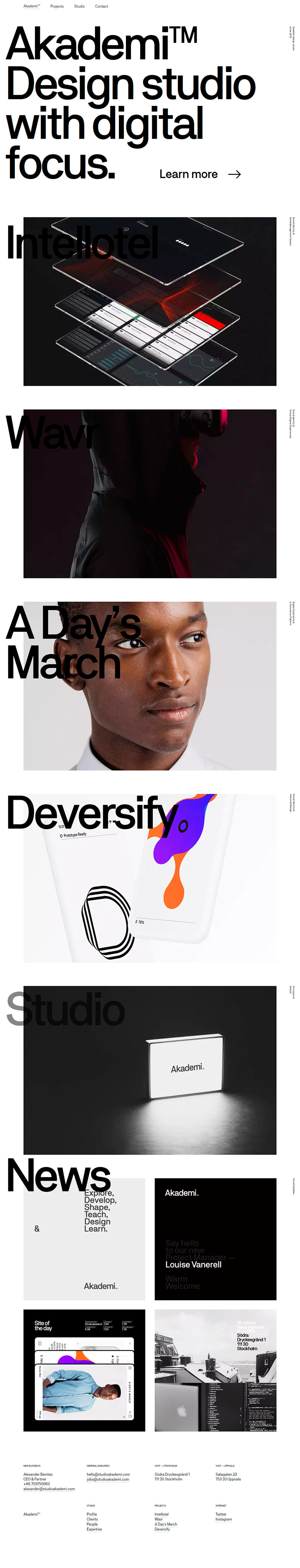 web studioakademi.com | 10 webs con títulos extremadamente grandes que funcionan