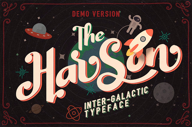 Harson: Inter-Galactic Typeface | Fuentes gratuitas de abril 2018