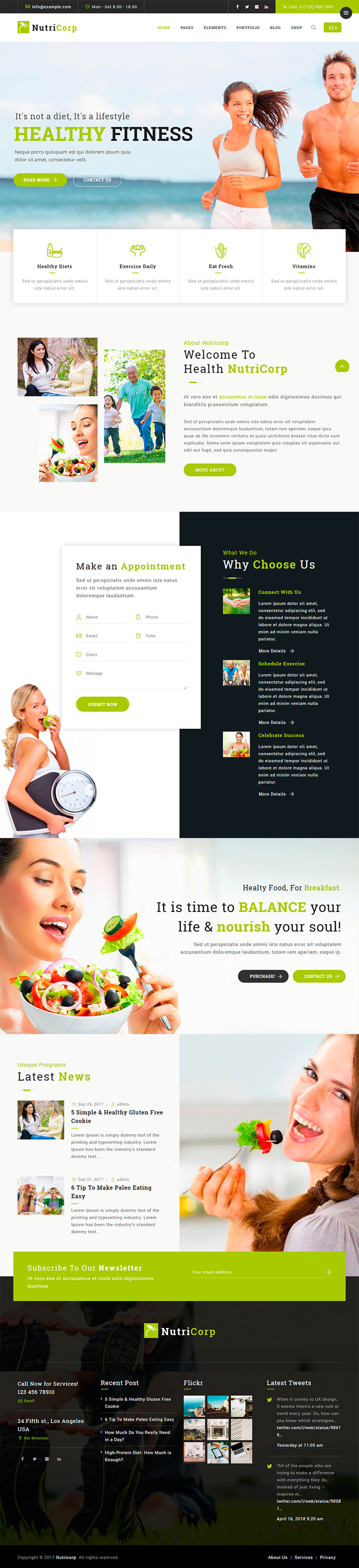 Nutricorp | Nutrition & Health Creative WordPress Theme