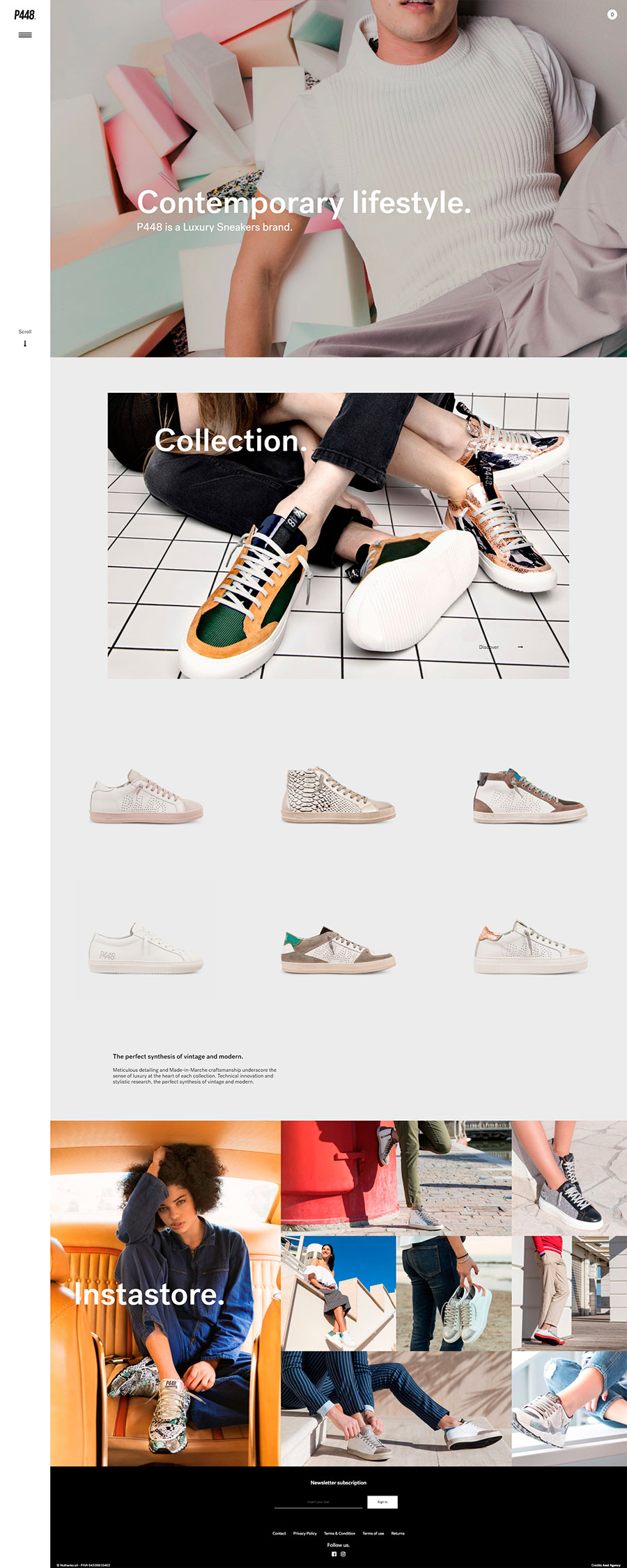 Web www.p448shoes.com | 10 webs con títulos extremadamente grandes que funcionan