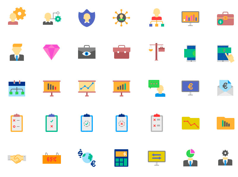 recursos gratuitos marzo 2018 - iconos de negocios