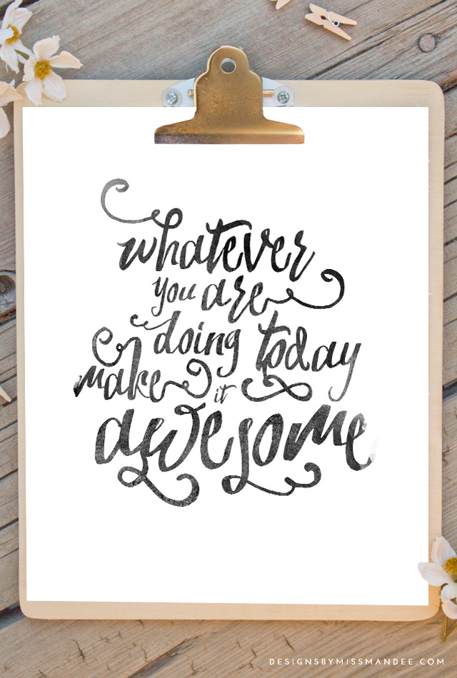 "Do something awesome" by Miss Mandee | 10 consejos para crear imágenes con citas | mlmonferrer.es