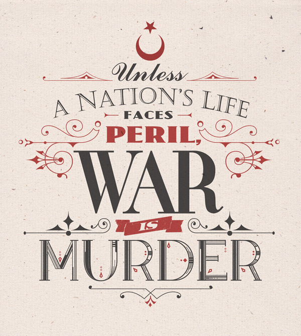 "Typographic Ataturk Quotes" by Ozan Karakoc | 10 consejos para crear imágenes con citas | mlmonferrer.es