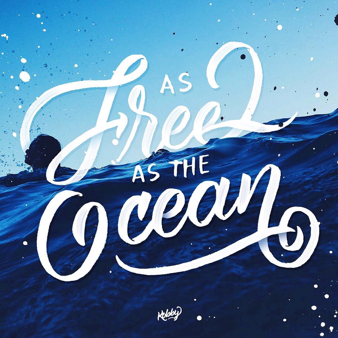 "As free as the ocean" by Kobby Mendez | 10 consejos para crear imágenes con citas | mlmonferrer.es