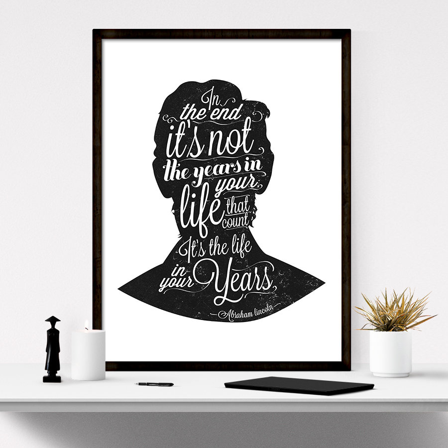 "Abraham Lincoln poster" by NeueGrafic  | 10 consejos para crear imágenes con citas | mlmonferrer.es