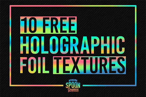 Textures To Simulate Holographic Foil Print Effects/ Texturas holografía | Recursos gratuitos de junio para diseñadores  | mlmonferrer.es