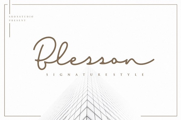 Blesson – Signature Font | Recursos gratuitos de julio para diseñadores | mlmonferrer.es