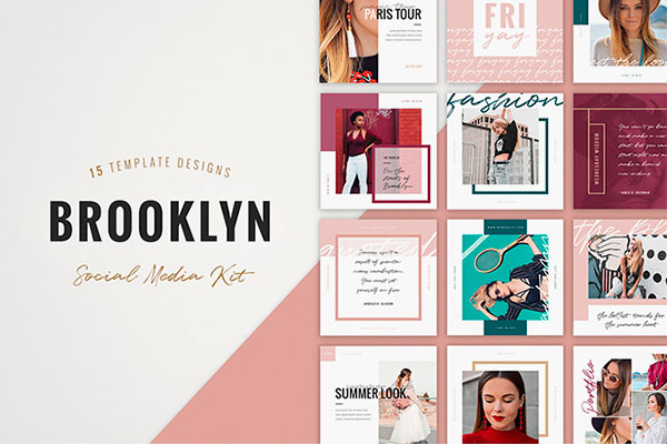 Brooklyn Instagram Templates | Recursos gratuitos de julio para diseñadores | mlmonferrer.es