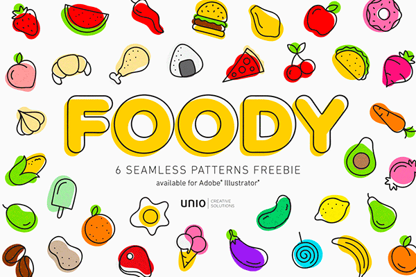 Free Foody Vector Patterns | Recursos gratuitos de julio para diseñadores | mlmonferrer.es