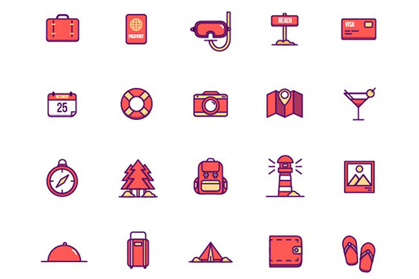 Free Summer Holiday Icons | Recursos gratuitos de julio para diseñadores | mlmonferrer.es