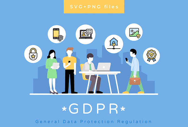GDPR – General Data Protection Regulation Icon Pack | Recursos gratuitos de julio para diseñadores | mlmonferrer.es