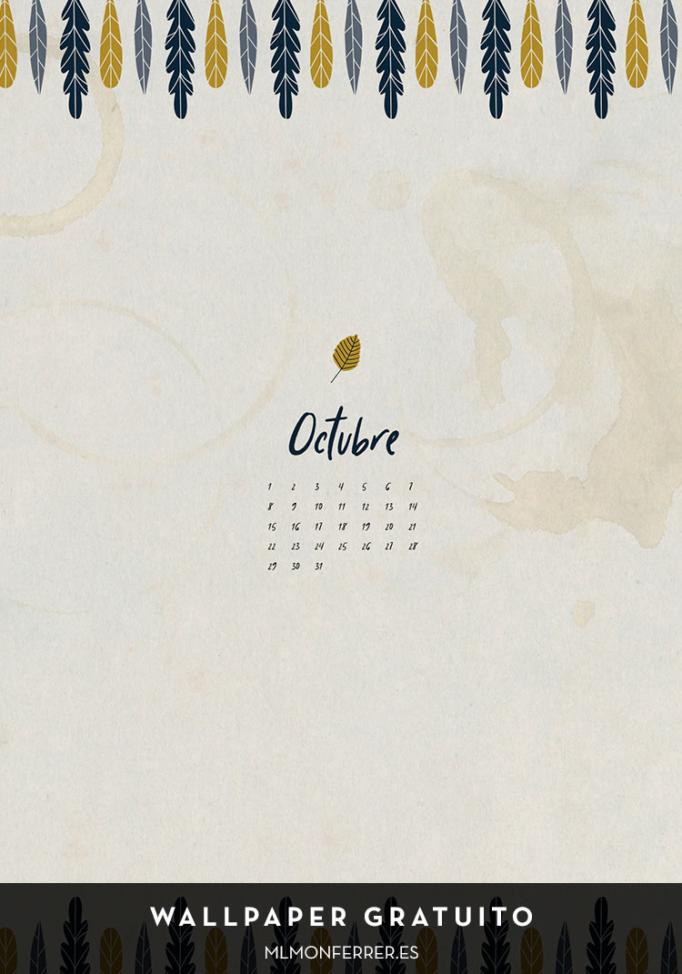 Wallpaper gratuito | Calendario de octubre