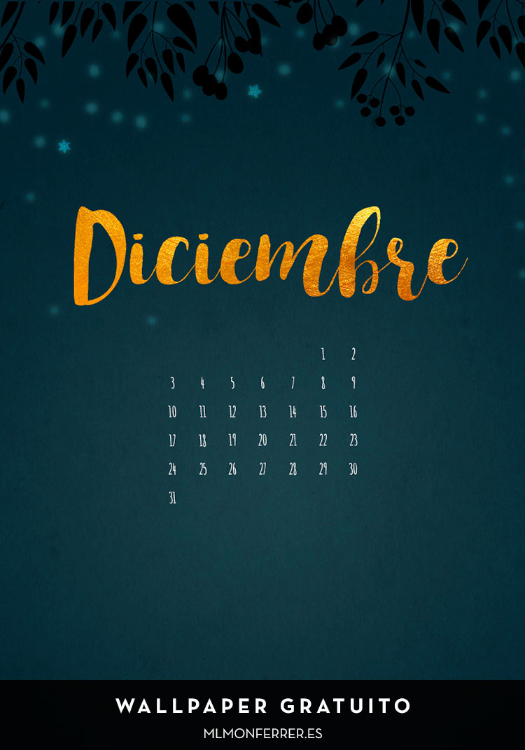 Wallpaper gratuito | Calendario de diciembre